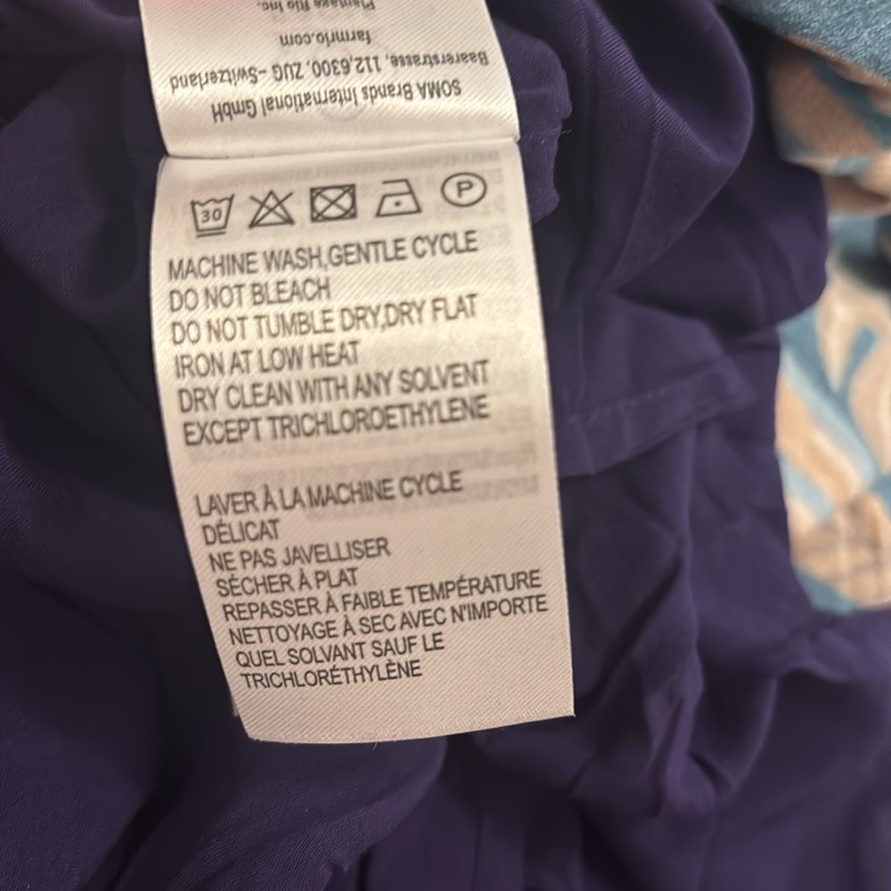 NWT FARM RIO Nature Beauty Long Sleeve V-neck Maxi Dress Nature Beauty Blue - Picture 11 of 13
